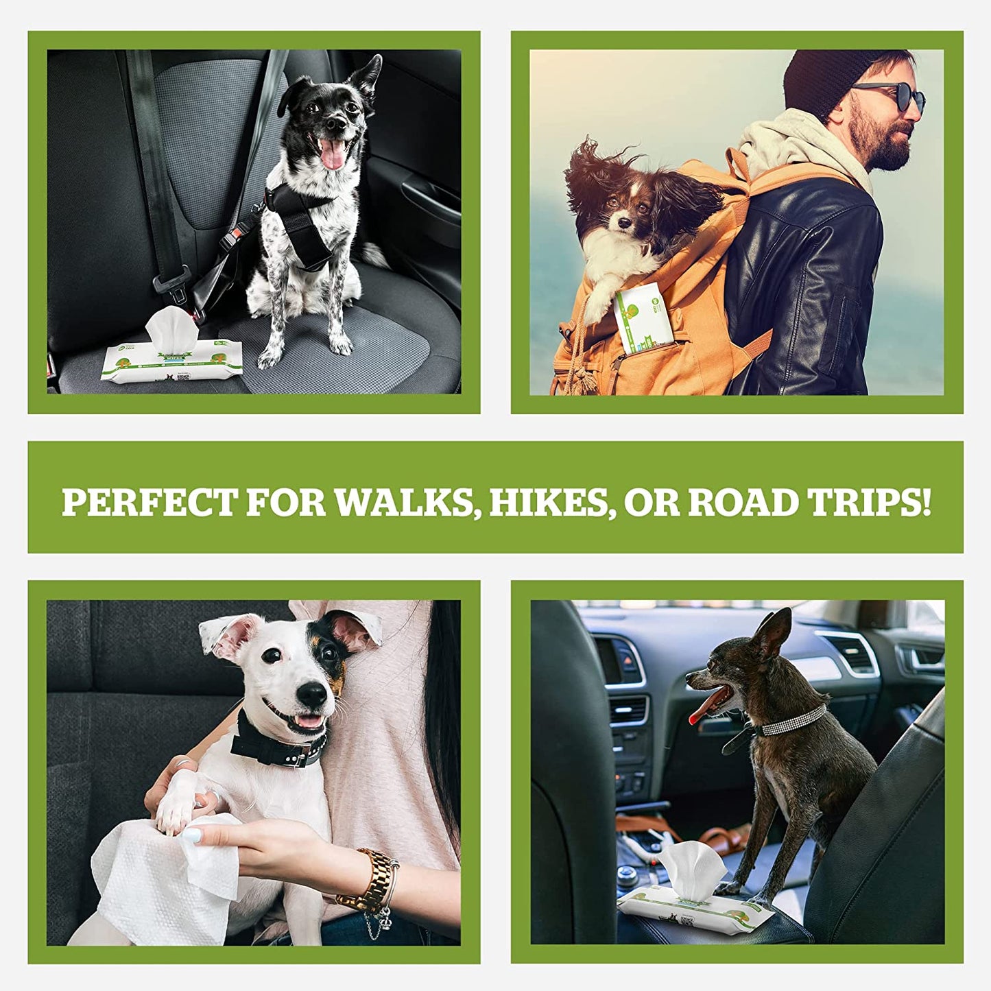 Pogi'S Grooming Wipes - Hypoallergenic Pet Wipes for Dogs & Cats - Plant-Based, Earth-Friendly, Deodorizing Dog Wipes